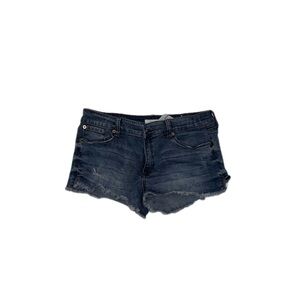 STS Blue Dark Aubrey mid rise Blue Jean Shorts 98% cotton